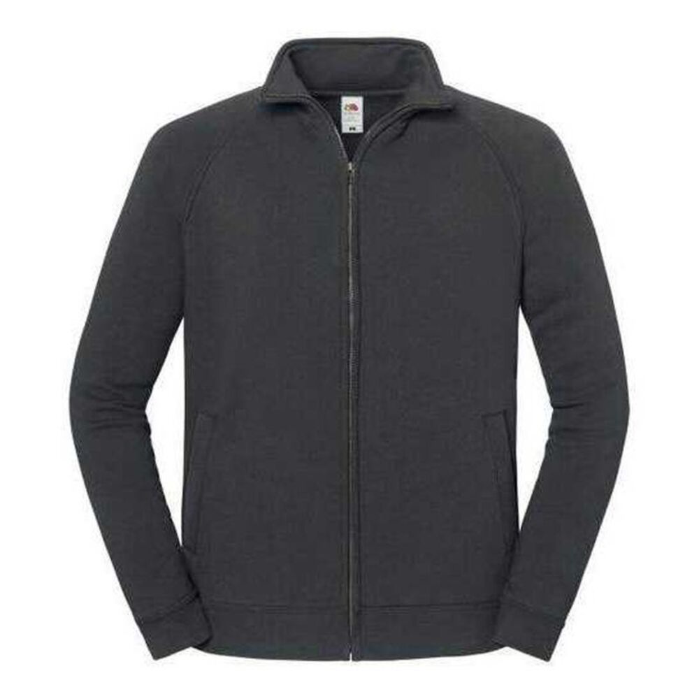 Fruit of the Loom Mens Iconic Classic Sweat Jacket / Light Graphite